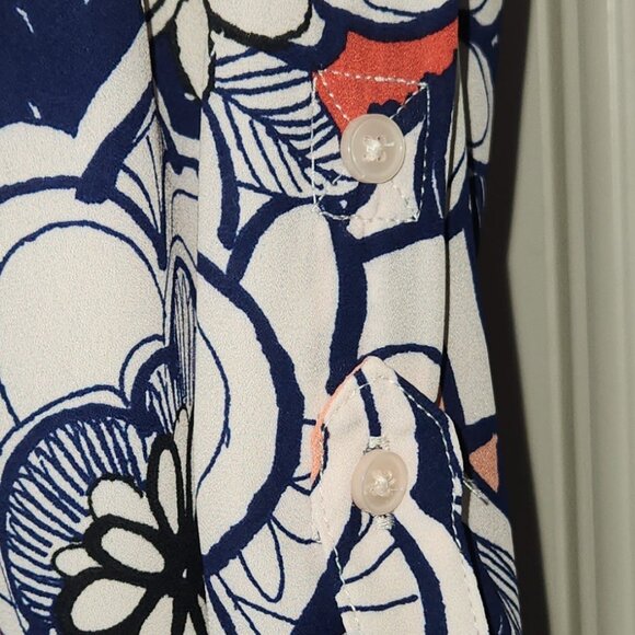 Express Women’s Sheer Floral Roll-Up Sleeve Dress – Size XS – NWOT 🌸✨ - Picture 9 of 16